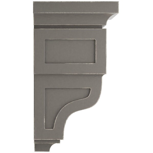 Ekena Millwork 7"W x 7 3/4"D x 14"H Jumbo Reyes Wood Vintage Decor Corbel, Reclaimed Grey - CORWD07X07X14RYGY