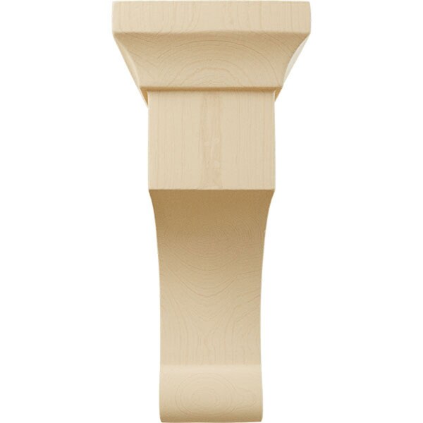 Ekena Millwork 2 1/2"W x 4"D x 6"H Small Gomez Wood Bracket, Maple - BKTW02X04X06GOMA
