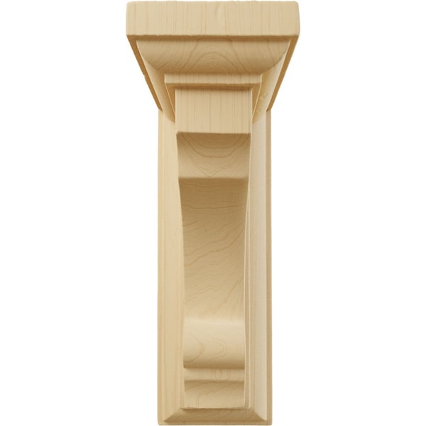 Ekena Millwork 2 1/2"W x 4"D x 6"H Small Thompson Wood Bracket, Alder - BKTW02X04X06TMAL