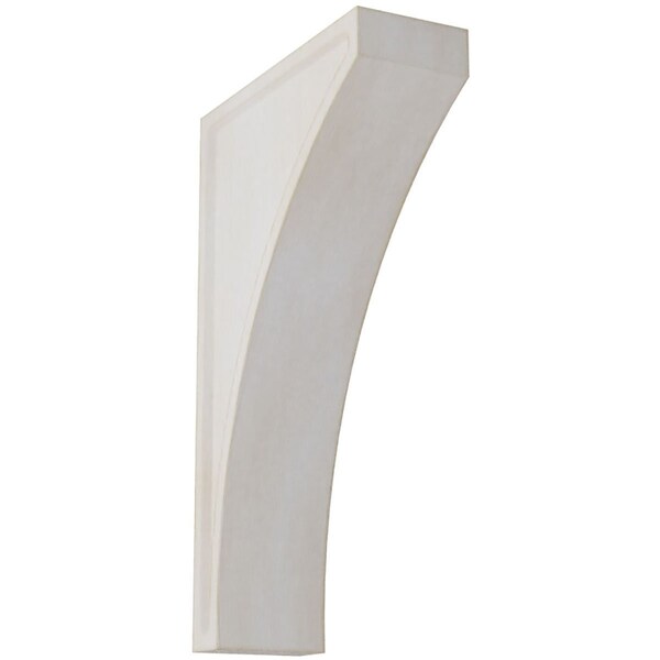 Ekena Millwork 3"W x 8 1/2"D x 14"H Jumbo Lawson Wood Vintage Decor Corbel, Chalk Dust White - CORWD03X08X14LWWH