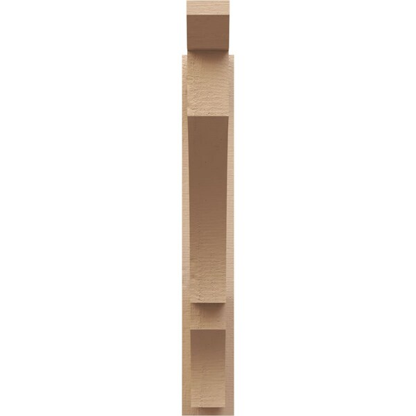 Ekena Millwork 5 1/2-in W x 30-in D x 38-in H Balboa Slat Rough Cedar Woodgrain TimberThane Outlooker, Primed Tan - OUTUR055X30X38BOA24RCPR
