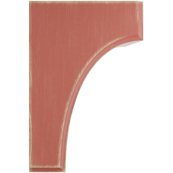 Ekena Millwork 5 1/4"W x 4"D x 6"H Clarksville Wood Vintage Decor Bracket, Salvage Red - BKTWD05X04X06CVRD
