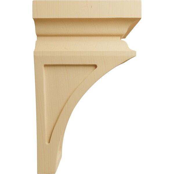 Ekena Millwork 4"W x 4 3/4"D x 8"H Small Nevio Wood Corbel, Alder - CORW04X04X08NEAL