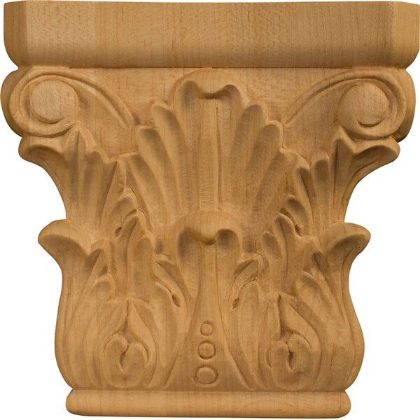 Osborne Wood Products 8 x 8 x 1 3/4 Corinthian Half Capital in Knotty Pine - 7260P