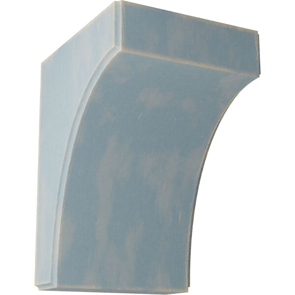 Ekena Millwork 5 1/4"W x 6"D x 8"H Clarksville Wood Vintage Decor Bracket, Driftwood Blue - BKTWD05X06X08CVBU