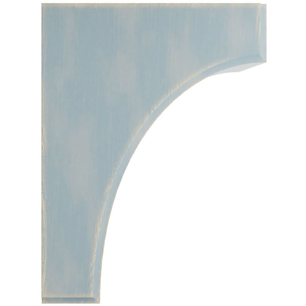 Ekena Millwork 5 1/4"W x 6"D x 8"H Clarksville Wood Vintage Decor Bracket, Driftwood Blue - BKTWD05X06X08CVBU