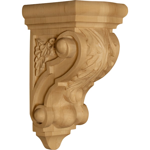 Osborne Wood Products 10 x 4 1/2 x 5 1/2 Milan Corbel with Acanthus Leaves in Cherry - 8030C