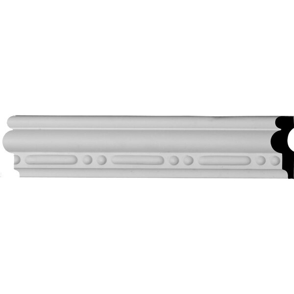 Ekena Millwork SAMPLE - 2 1/2"H x 1"P x 12"L Bead & Barrel Panel Moulding - SAMPLE-MLD02X01BE