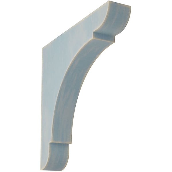 Ekena Millwork 1 3/4"W x 10"D x 10"H Large Olympic Wood Vintage Decor Bracket, Driftwood Blue - BKTWD01X10X10OLBU