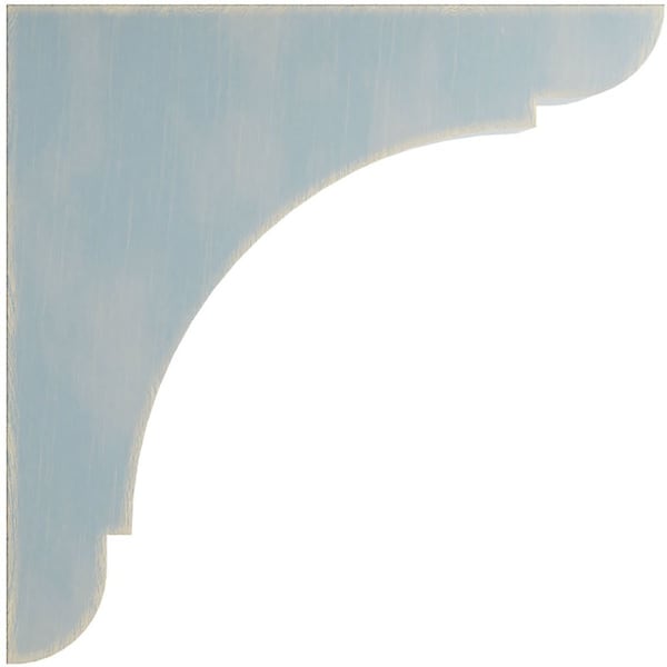 Ekena Millwork 1 3/4"W x 10"D x 10"H Large Olympic Wood Vintage Decor Bracket, Driftwood Blue - BKTWD01X10X10OLBU