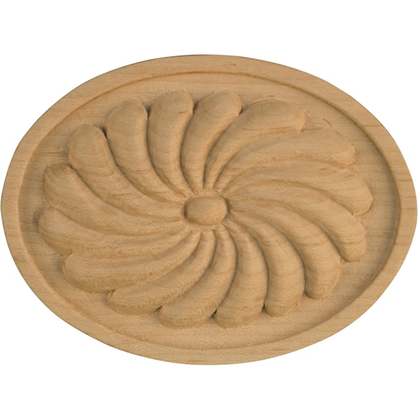 Osborne Wood Products 8 x 6 x 5/8 Classic Rosette Onlay in Alder - 7631A