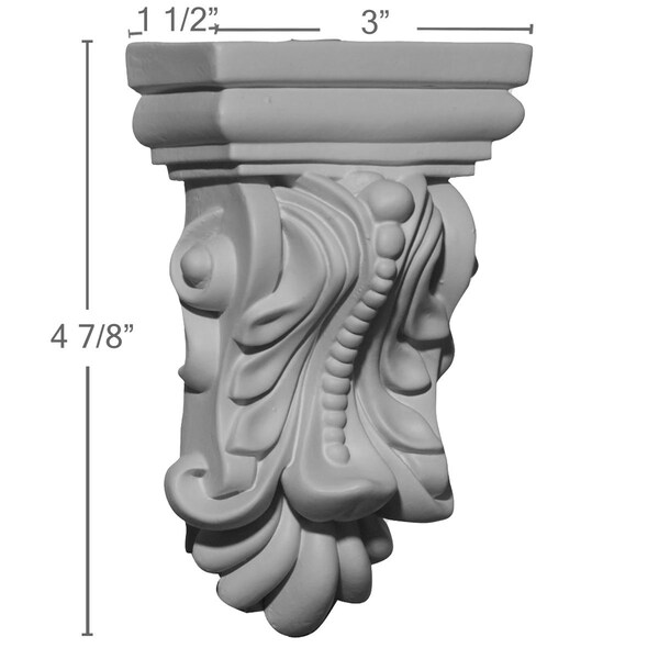 Ekena Millwork 3"W x 1 1/2"D x 4 7/8"H Orion Corbel - COR03X01X04OR