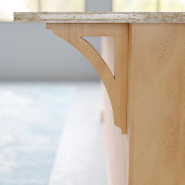Ekena Millwork 1 3/4"W x 8 1/2"D x 12"H Large Thorton Wood Bracket, Red Oak - BKTW01X08X12THRO