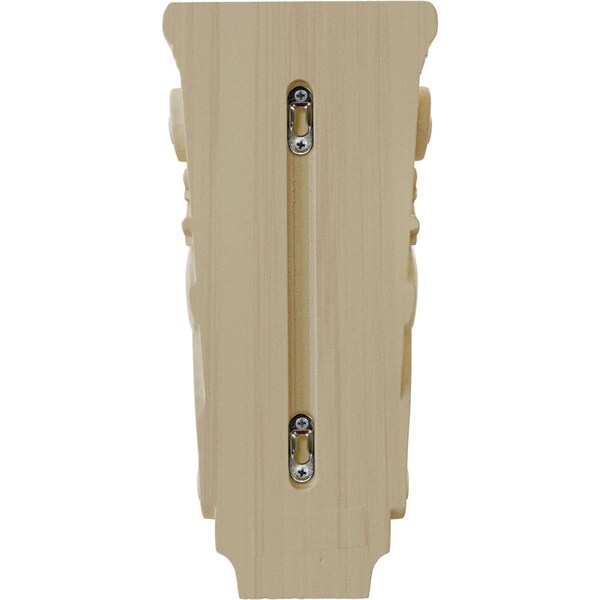 Ekena Millwork 6 1/4"W x 3 1/8"D x 13 1/2"H Medium Farmingdale Acanthus Pilaster Corbel, Rubberwood - COR06X03X13FRRW