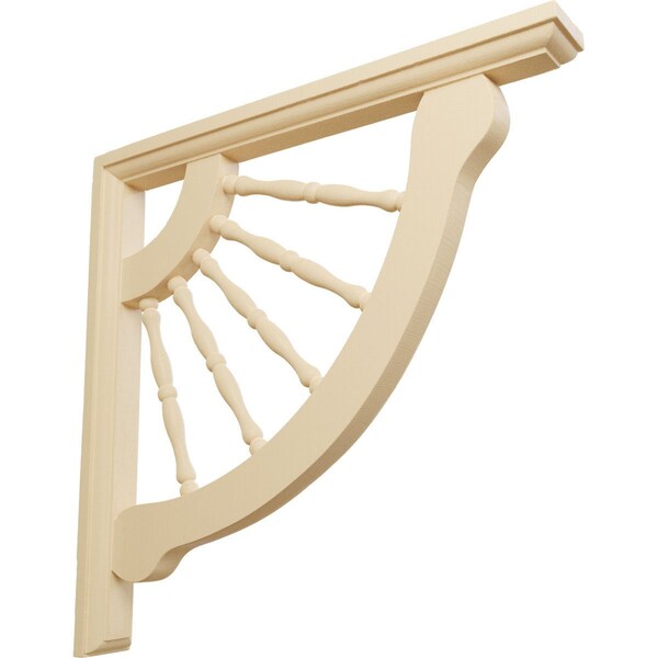 Ekena Millwork 1 1/2"W x 12"D x 12"H Crendon Wagon Wheel Bracket, Maple - BKT01X12X12CRMA