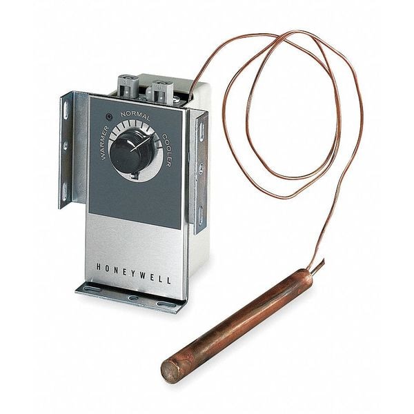 Honeywell Pneumatic Temperature Transmitter, 1/4 in Barb, 2-Pipe, Single Temp., Liquid Filled, Remote Bulb - LP916B1082/U