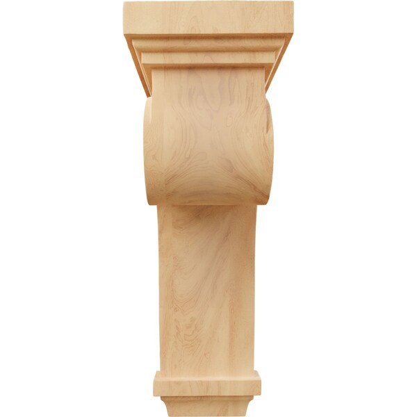 Ekena Millwork 5 1/2"W x 8 1/4"D x 16"H Scroll Corbel, Red Oak - COR05X08X16SCRO