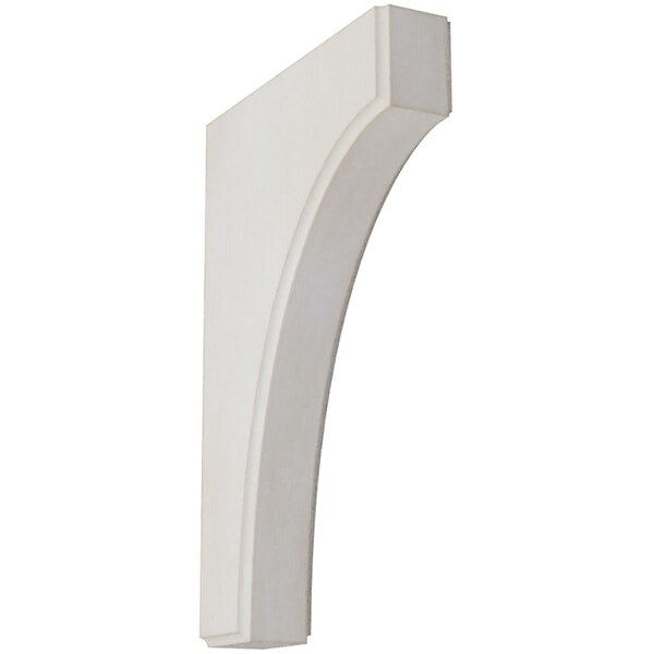 Ekena Millwork 1 3/4"W x 8"D x 12"H Clarksville Wood Vintage Decor Bracket, Chalk Dust White - BKTWD02X08X12CVWH