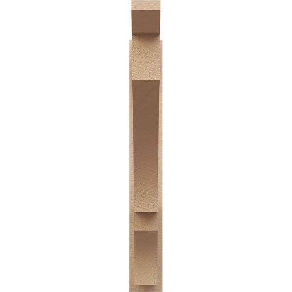 Ekena Millwork 6-in W x 38-in D x 46-in H Balboa Slat Rough Cedar Woodgrain TimberThane Outlooker, Primed Tan - OUTUR060X38X46BOA24RCPR