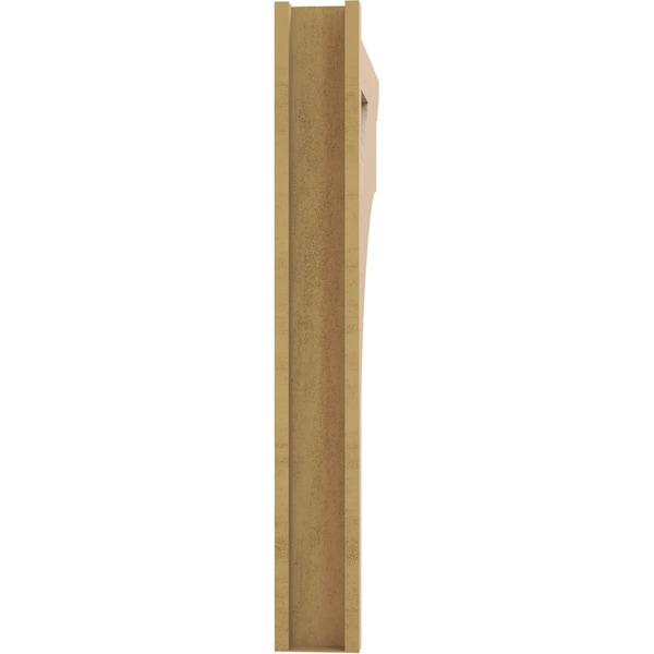 Ekena Millwork 6-in W x 38-in D x 46-in H Balboa Slat Rough Cedar Woodgrain TimberThane Outlooker, Primed Tan - OUTUR060X38X46BOA24RCPR