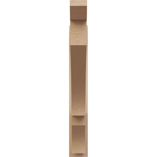 Ekena Millwork 6-in W x 42-in D x 42-in H Balboa Slat Rough Cedar Woodgrain TimberThane Outlooker, Primed Tan - OUTUR060X42X42BOA24RCPR