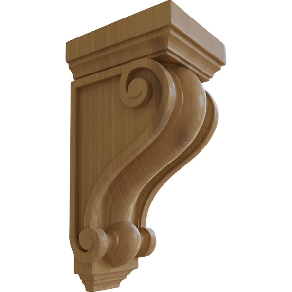 Ekena Millwork 6"W x 7"D x 13 1/4"H Devon Traditional Wood Corbel, Cherry - CORW06X07X13DECH