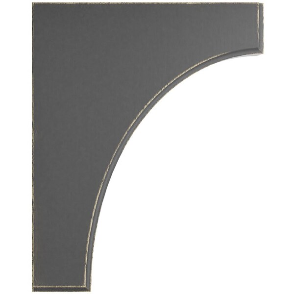 Ekena Millwork 1 3/4"W x 8"D x 10"H Clarksville Wood Vintage Decor Bracket, Black - BKTWD02X08X10CVBL