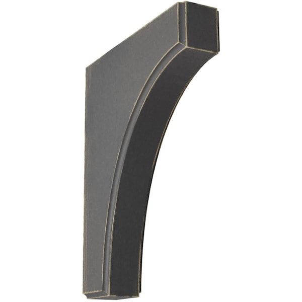 Ekena Millwork 1 3/4"W x 8"D x 10"H Clarksville Wood Vintage Decor Bracket, Black - BKTWD02X08X10CVBL