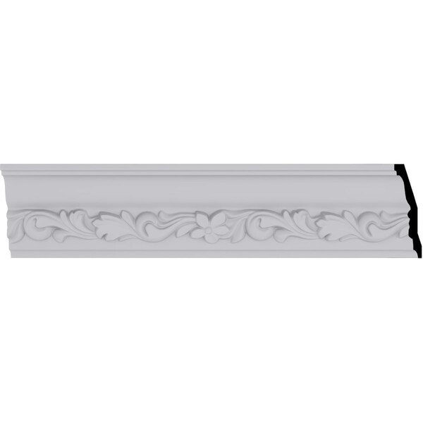 Ekena Millwork 3 1/4"H x 1 3/8"P x 3 1/2"F x 94 1/2"L Sussex Crown Moulding - MLD03X01X05SU