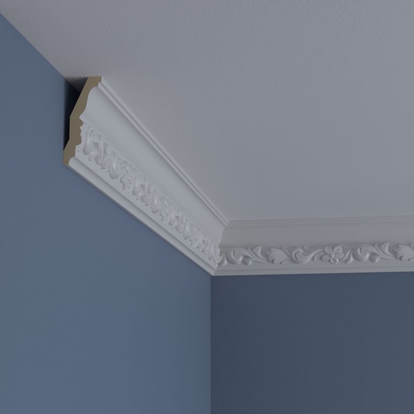 Ekena Millwork 3 1/4"H x 1 3/8"P x 3 1/2"F x 94 1/2"L Sussex Crown Moulding - MLD03X01X05SU