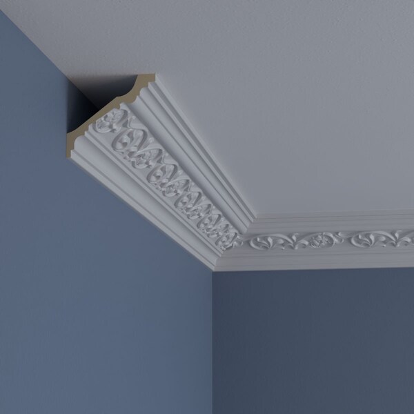 Ekena Millwork 3"H x 3 3/8"P x 4 1/2"F x 94 1/2"L Medway Crown Moulding - MLD03X03X04ME