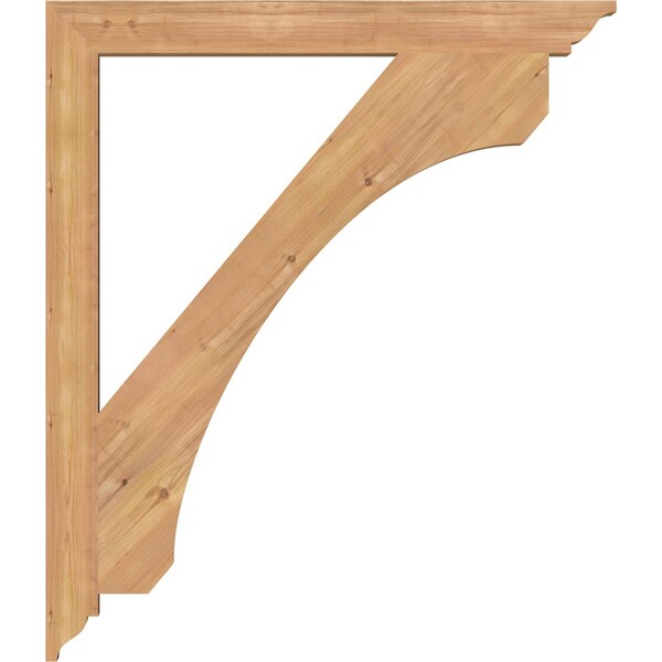 Ekena Millwork Legacy Traditional Smooth Bracket, Western Red Cedar, 3 1/2"W x 38"D x 44"H - BKT04X38X44LEC01SWR