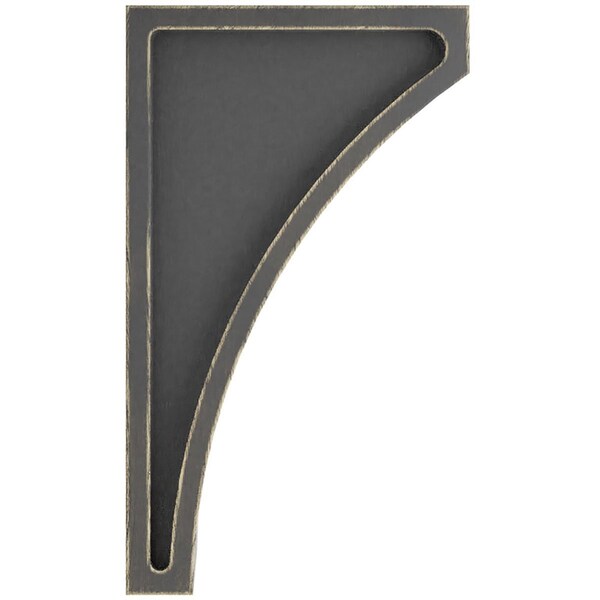 Ekena Millwork 3"W x 3 1/2"D x 6"H Small Lawson Wood Vintage Decor Corbel, Black - CORWD03X03X06LWBL