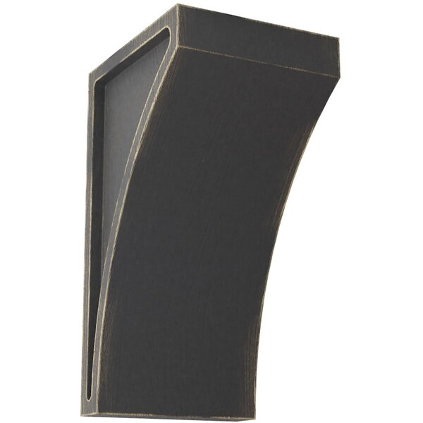 Ekena Millwork 3"W x 3 1/2"D x 6"H Small Lawson Wood Vintage Decor Corbel, Black - CORWD03X03X06LWBL