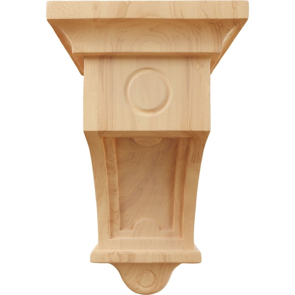 Ekena Millwork 5"W x 5"D x 9"H Arts and Crafts Corbel, Red Oak - COR05X05X09ARRO