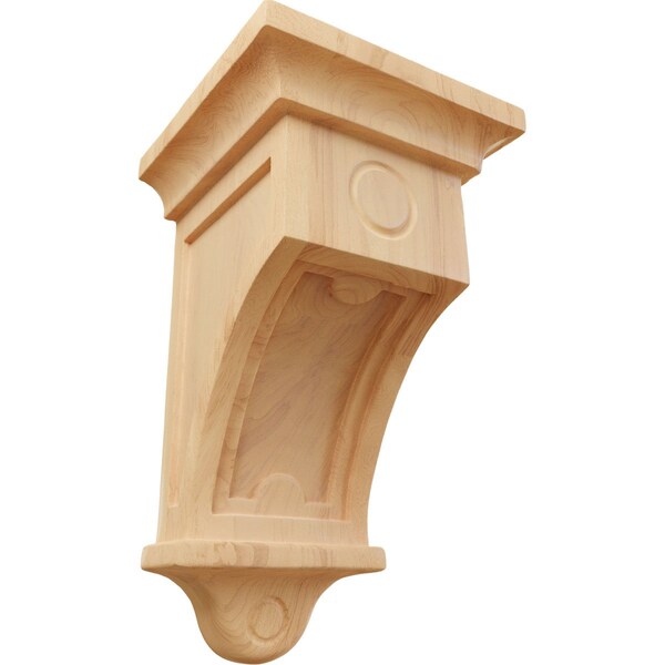 Ekena Millwork 5"W x 5"D x 9"H Arts and Crafts Corbel, Red Oak - COR05X05X09ARRO
