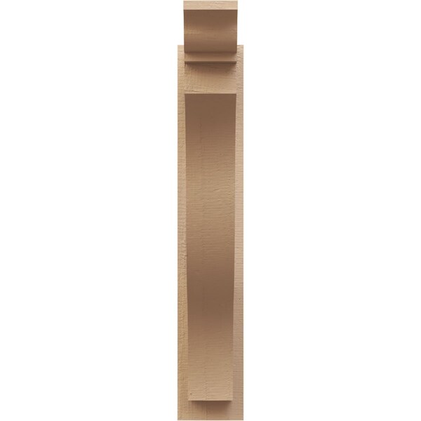 Ekena Millwork 6-in W x 22-in D x 34-in H Funston Trad Rough Cedar Woodgrain TimberThane Outlooker, Primed Tan - OUTUR060X22X34FST04RCPR