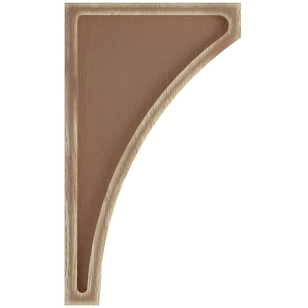Ekena Millwork 3"W x 3 1/2"D x 6"H Small Lawson Wood Vintage Decor Corbel, Weathered Brown - CORWD03X03X06LWBR
