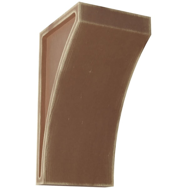 Ekena Millwork 3"W x 3 1/2"D x 6"H Small Lawson Wood Vintage Decor Corbel, Weathered Brown - CORWD03X03X06LWBR