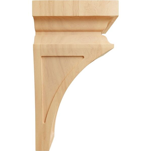Ekena Millwork 7"W x 7 3/4"D x 14"H Jumbo Nevio Wood Corbel, Red Oak - CORW07X07X14NERO