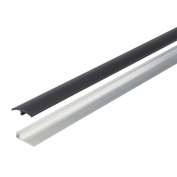 M-D Building Products 1-1/4 In. X 96 In. Black Vinyl Divider In.T In. w/ Metal Track - 31215