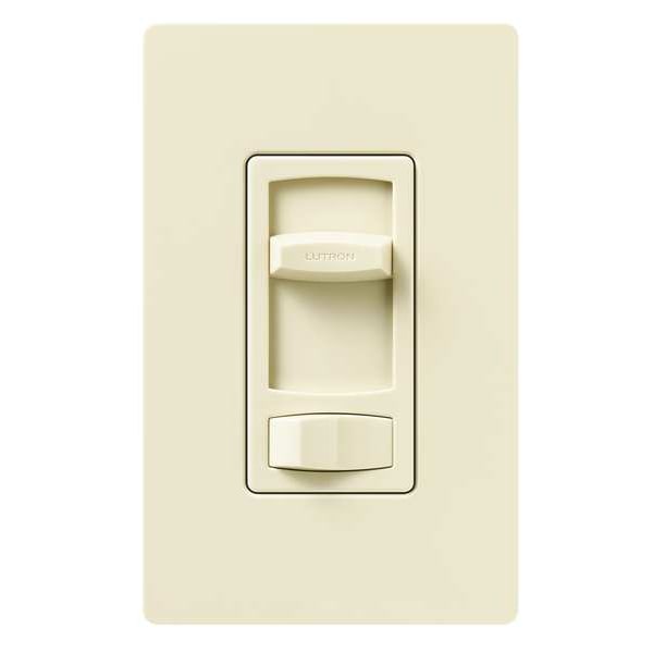 Lutron Fan Control, Slide, Rocker, 1.5Amp, Almond - CTFSQ-F-AL
