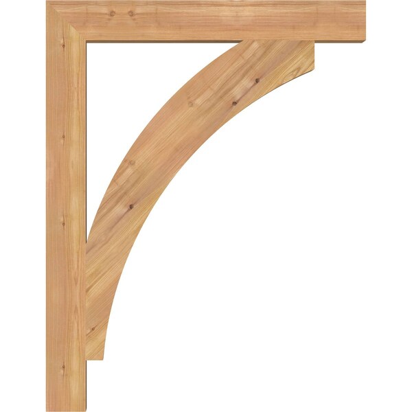 Ekena Millwork Thorton Block Smooth Bracket, Western Red Cedar, 3 1/2"W x 28"D x 36"H - BKT04X28X36THR05SWR