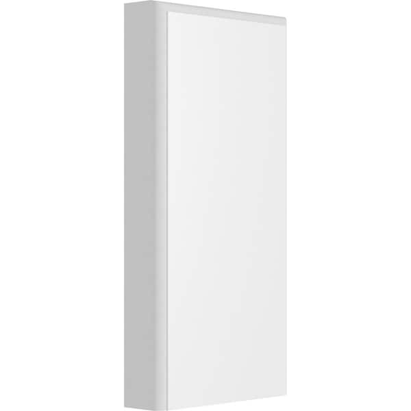Ekena Millwork Standard Foster Plinth Block With Rounded Edge, 4"W x 8"H x 1"P - PBP040X080X100FOS05