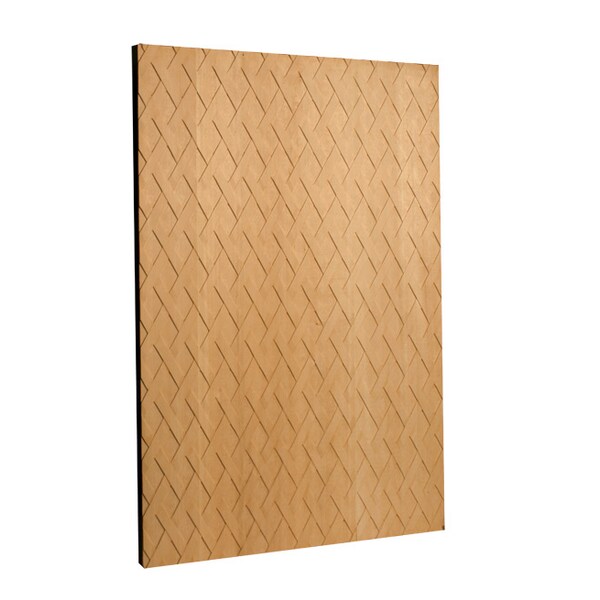 Osborne Wood Products 36 x 24 x 1/2 Basket Weave Door Panel Large Weave in Rubberwood - 891929RW