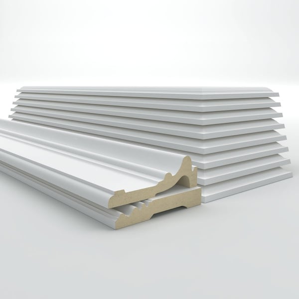 Ekena Millwork 94 1/2"L (Adjustable 40"H to 44"H) Ashford Square Panel Traditional Wainscot Paneling Kit - WPKUSQ051P040