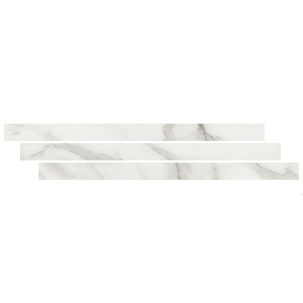 Msi LVT Trim, LVT, White-Cool, 94 in L, 0.63 in W, Low Gloss - ZOR-LVT-TR-0636