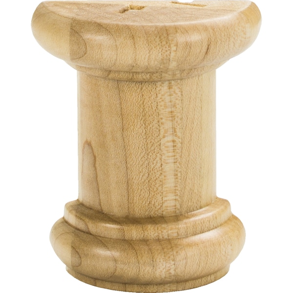 Hardware Resources Rubberwood, 3" H, 2-1/2" W, Unfinished - SPOL1-RW
