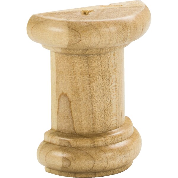 Hardware Resources Rubberwood, 3" H, 2-1/2" W, Unfinished - SPOL1-RW