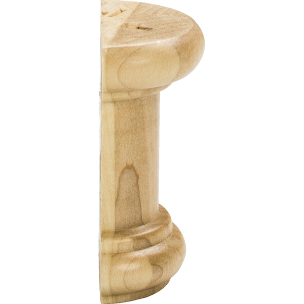 Hardware Resources Rubberwood, 3" H, 2-1/2" W, Unfinished - SPOL1-RW